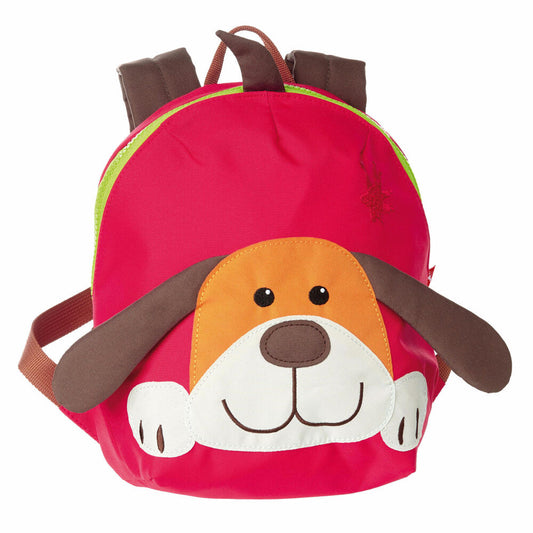 sigikid Mini Rucksack Hund, Kinderrucksack, Kindergartentasche, Kinder Tasche, Kindergarten, Nylon, Rot, 3 L, 24219