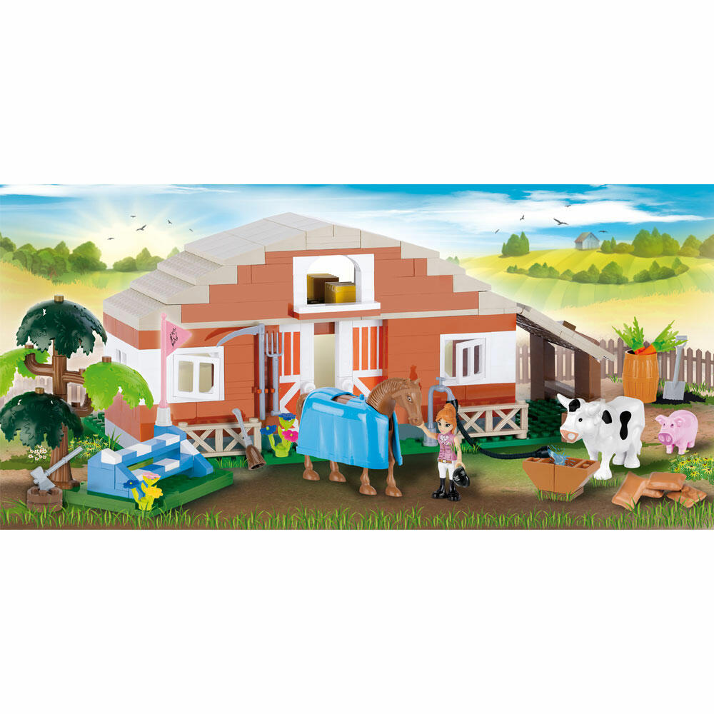 COBI Action Town Countryside Farm, Bauernhof, Pferdehof, Bauern, Spielzeug, Konstruktionsbausteine, Kunststoff, 310 Teile, 1875