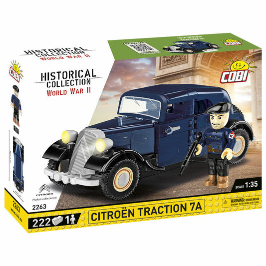 COBI Klemmbausteinset 1934 Citroen Traction 7A, World War 2 Historical Collection, Auto, Klemmbausteine, 222 Teile, 2263