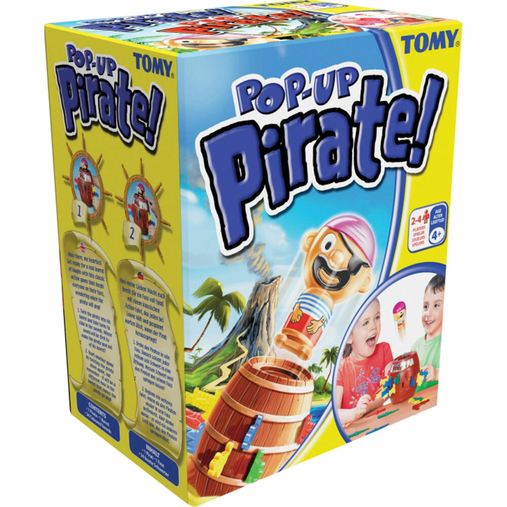 TOMY UK CO. Ltd. TOMY Pop Up Pirate!, Kinderspiel, Actionspiel, Familienspiel, Kinder Spiel, ab 4 Jahre, T7028