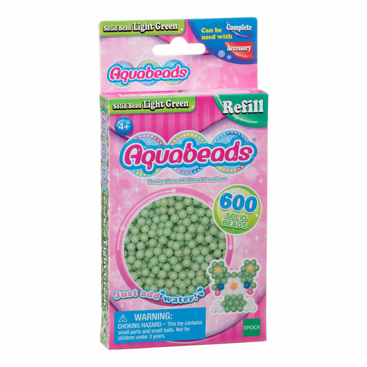 Aquabeads Hell-Grüne Perlen, Nachfüll Set, 600 Ersatzperlen, Basteln, Spielzeug, 32538