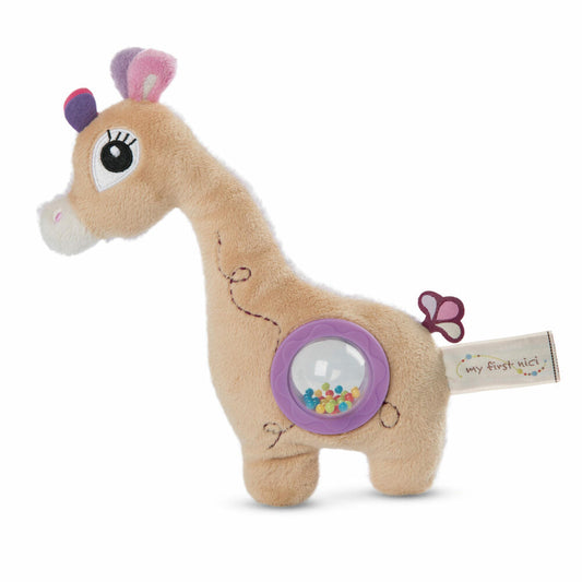 NICI My First NICI Activity Schmusetier 2D Giraffe Sasuma, Greifspielzeug, Greifling, Plüschtier, Plüsch / Polyester, 20 cm, 48034