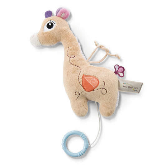 NICI My First NICI Spieluhr 2D Giraffe Sasuma, Musikuhr, Spiel Uhr, Baby Spielzeug, 20 cm, 48033