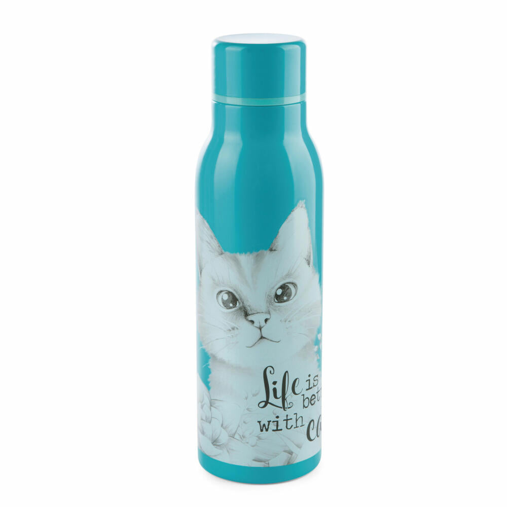 NICI Katze Meowlina Thermoflasche, Isoflasche, Isolierflasche, Thermo Flasche, Trinkflasche, 500 ml, 48098