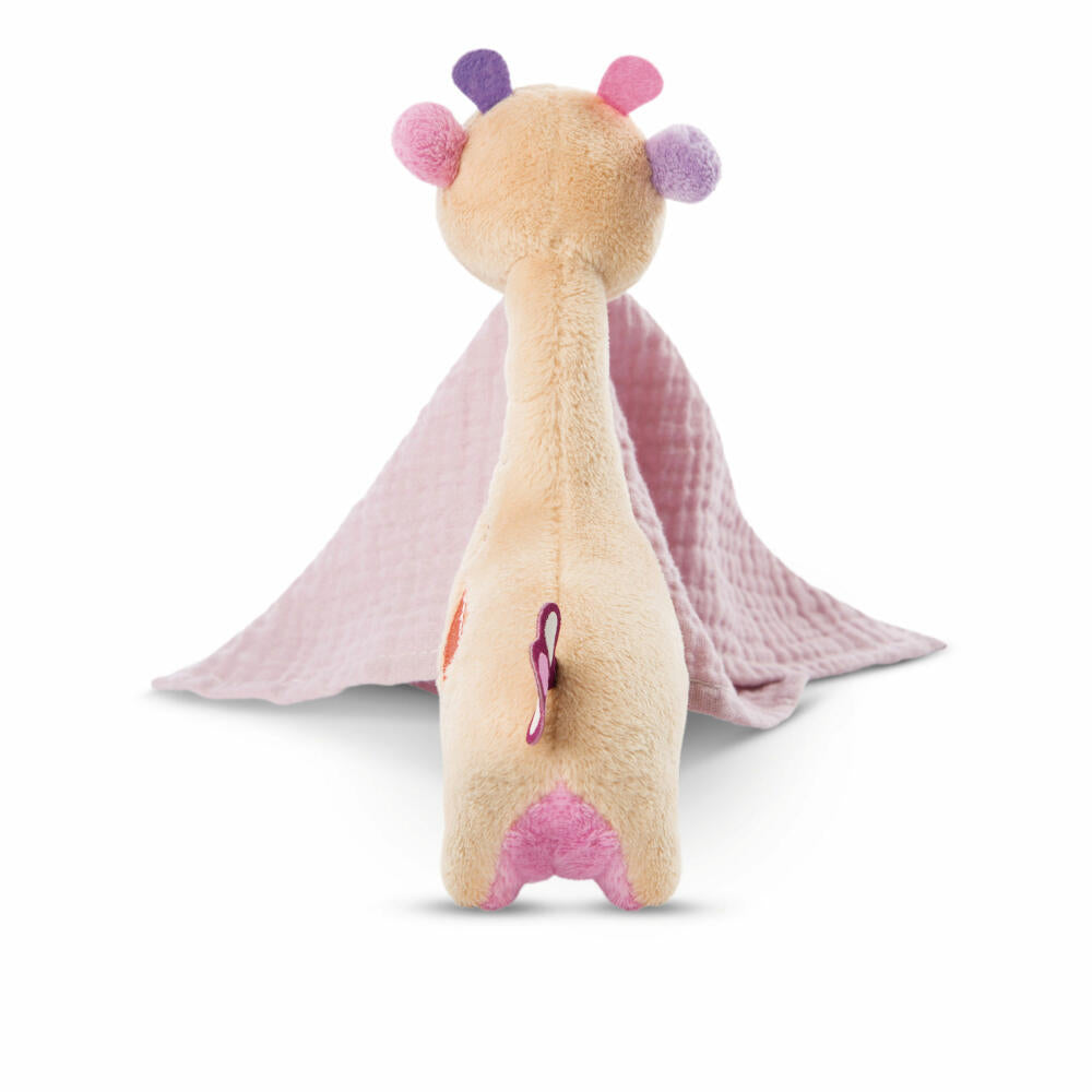 NICI My First NICI Schmusetier Giraffe Sasuma 3D mit Mulltuch, Kuscheltier, Plüschtier, Stofftier, Baumwolle / Polyester, 16 cm, 48037