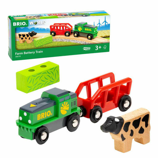 BRIO Bauernhof-Batterie-Zug, Spielzeuglok, Lok, Spielzeug, Eisenbahn, Holzeisenbahn, 63601800