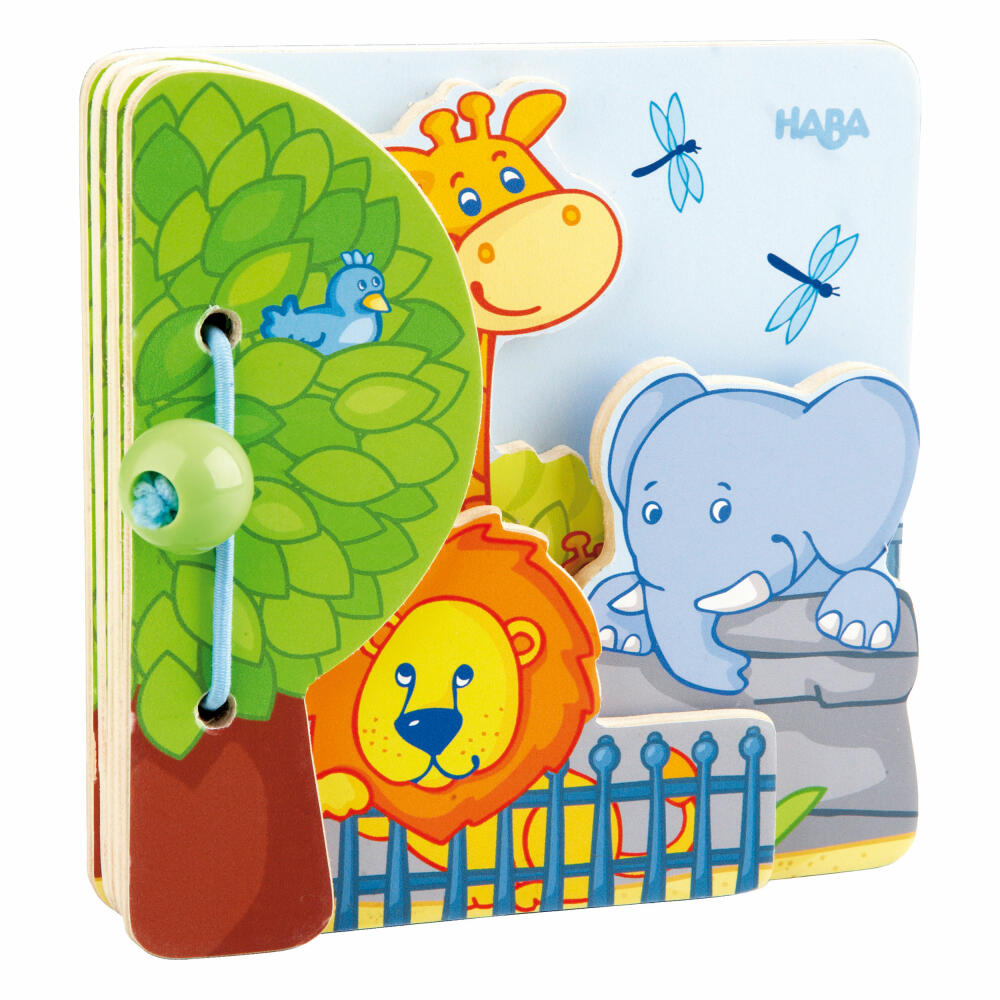 HABA Zoo Babybuch Zoofreunde, Baby Buch, Bilderbuch, Zoobabybuch, Kleinkindbuch, Spielzeug, 300129