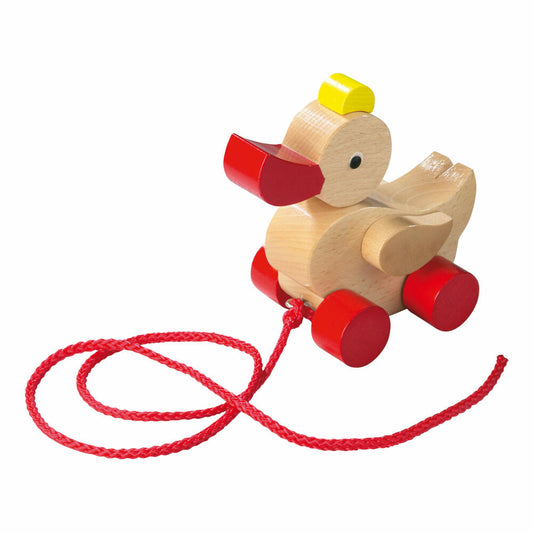 HABA Ziehfigur Ente, Holzente, Nachziehspielzeug, Holzspielzeug, Spielzeug, 1220