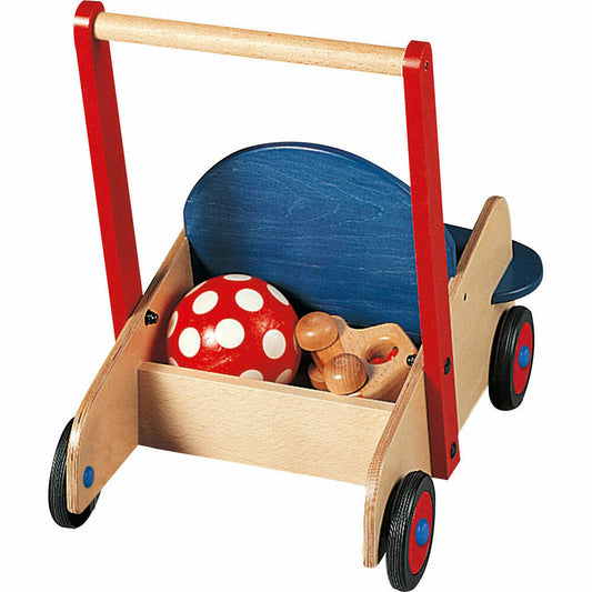 HABA Lauflernwagen Klassik, Lauflernhilfe, Laufen, Lernen, Birkensperrholz, 50 cm, 001646