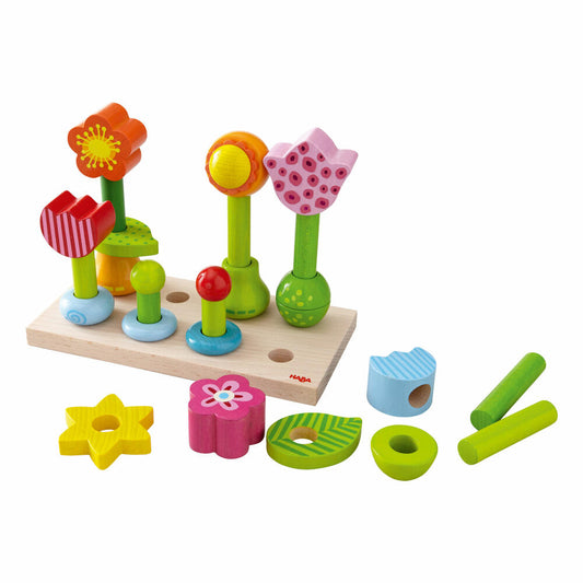 HABA Steckspiel Blumengarten, Sortierspiel, Kinderspiele, Kinder Spiele, Spielzeug, 301551