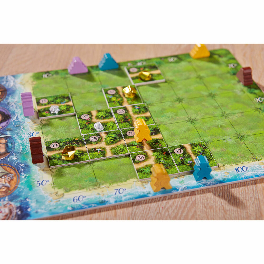 HABA Karuba, Legespiel, Familienspiel, Gesellschaftsspiel, Schatzsuche, Spielzeug, 300932