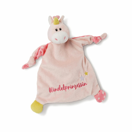 MFN My First NICI Comforter Schmusetuch Einhorn Windelprinzessin, Schnuffeltuch, Kuscheltuch, Plüsch, 46730