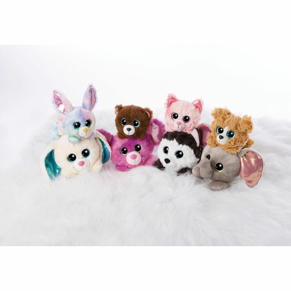 NICI Glubschis Cute Edtion Maus Maisie, Liegend, Plüschtier, Kuscheltier, Stofftier, Plüsch, Pink, 25 cm, 46927