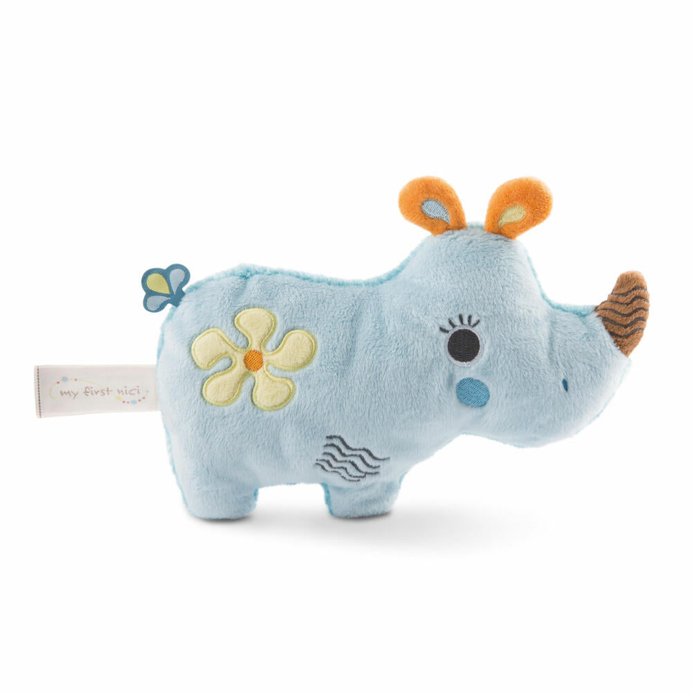 NICI My First Nici Wombi Tombi Schmusetier 2D Nashorn Manuffi, Kuscheltier, Stofftier, 20 cm, 46573