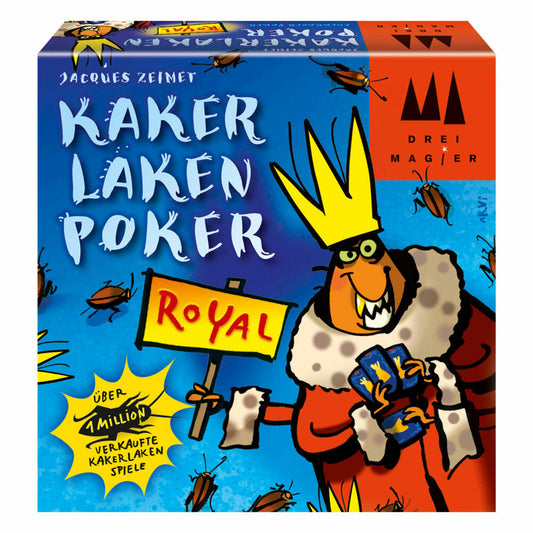Schmidt Spiele Kakerlakenpoker Royal, Drei Magier Kartenspiel, Spielkarten, Karten, 2 bis 6 Spieler, 40866