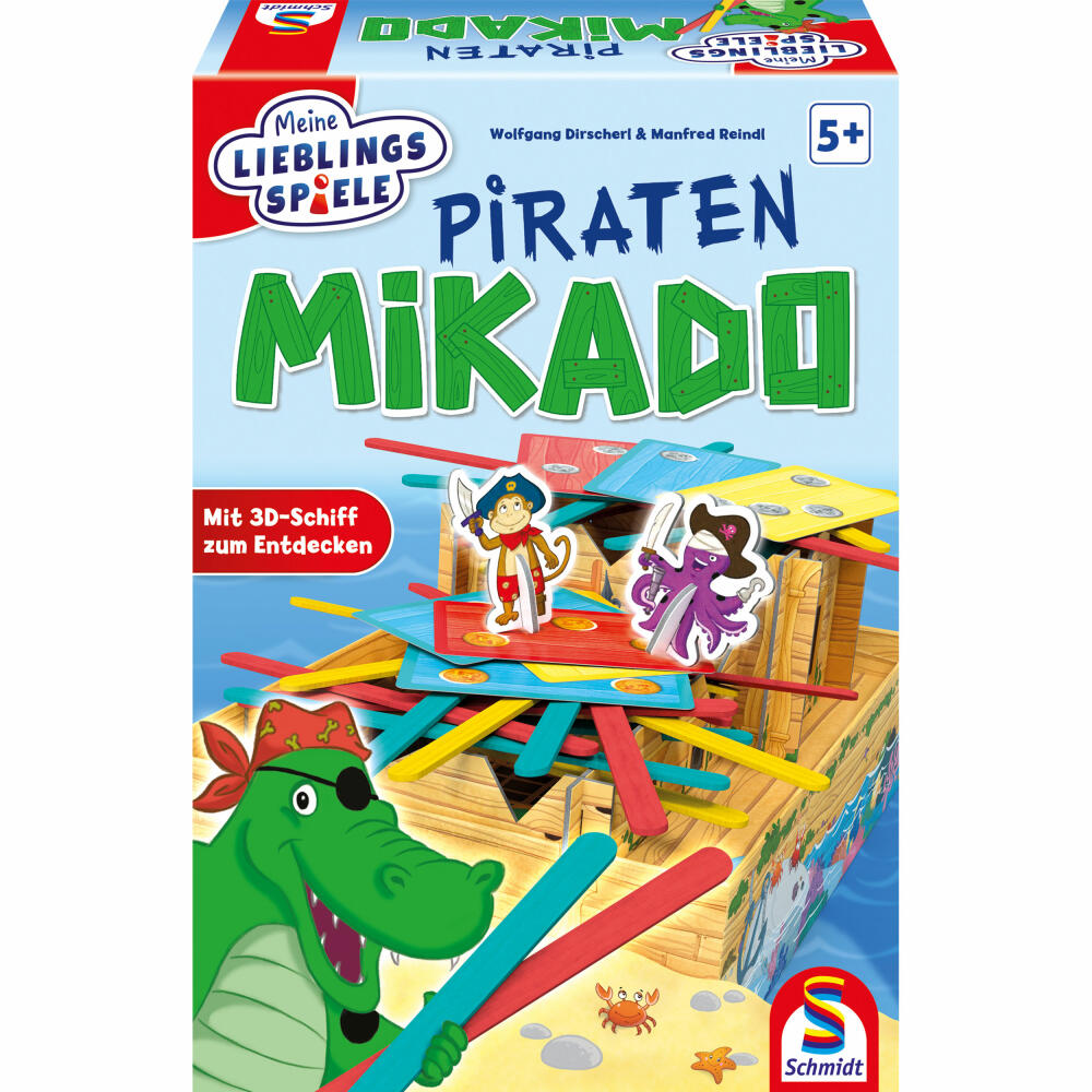 Schmidt Spiele Meine Lieblingsspiele Piraten-Mikado, Kinderspiel, Spieleklassiker, Kinder Spiel, ab 5 Jahren, 40647
