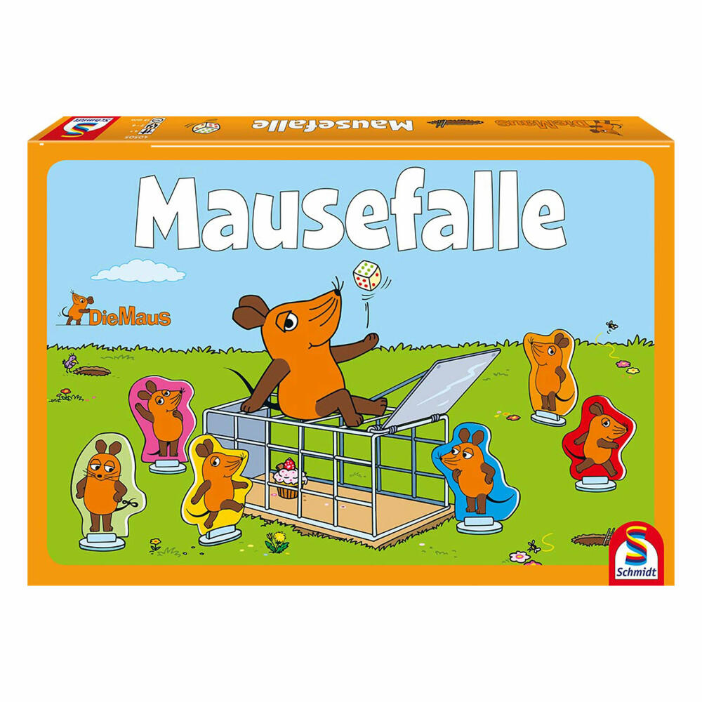 Schmidt Spiele Die Maus, Mausefalle, Kinderspiel Lizenz, Figurspiel, 2 bis 6 Spieler, 40505