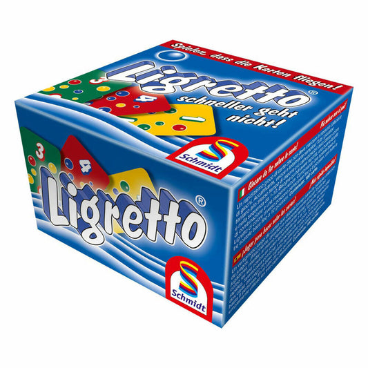 Schmidt Spiele Ligretto, Blau, Familienkartenspiel, Kartenspiel, Karten, 2 bis 4 Spieler, 1101