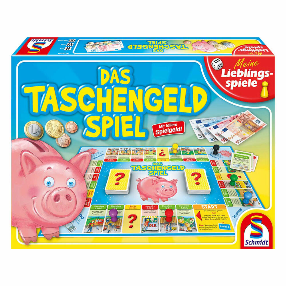 Schmidt Spiele Taschengeldspiel, Kinderspiel - Meine Lieblingsspiele, Kartenspiel, 2 bis 6 Spieler, 40536