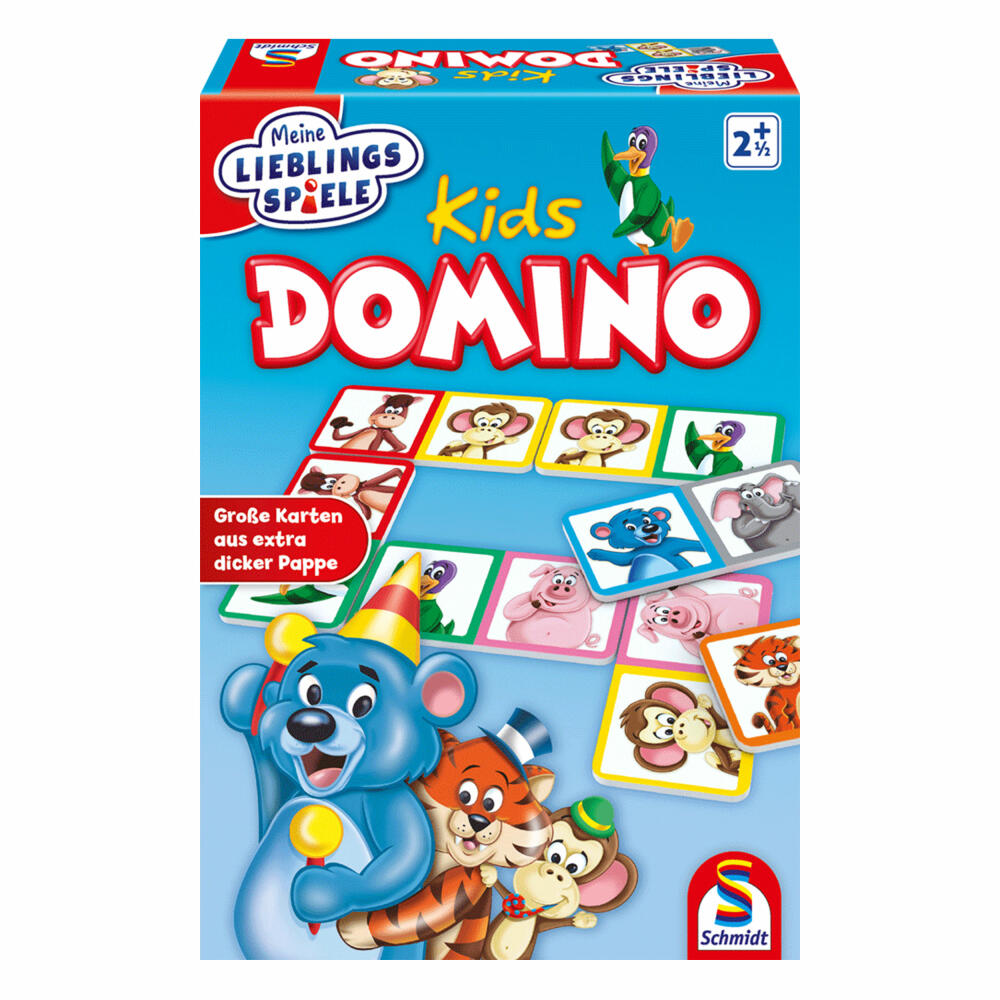 Schmidt Spiele Domino Kids, Kinderspiel - Meine Lieblingsspiele, Brettspiel, 2 bis 6 Spieler, 40539