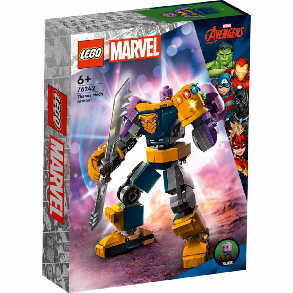 LEGO Super Heroes Thanos Mech, 133-tlg., Bauset, Konstruktionsset, Bausteine, Spielzeug, ab 6 Jahre, 76242