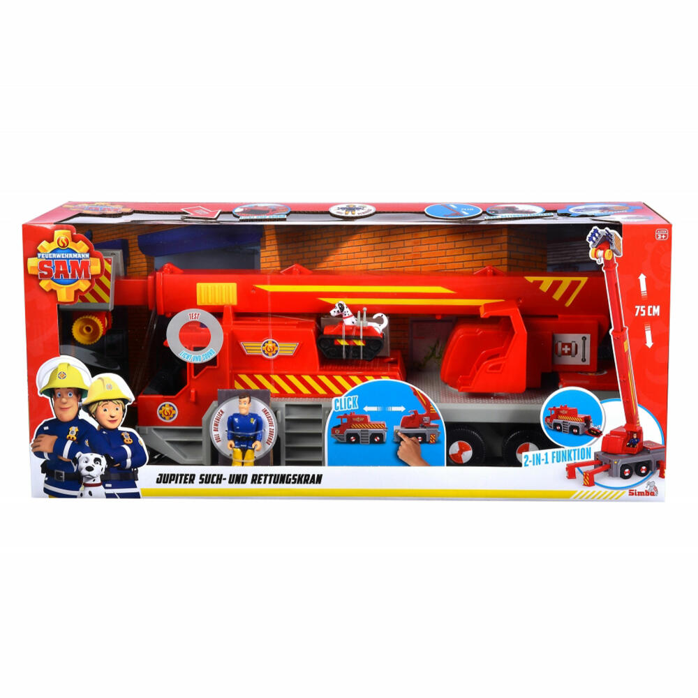 Simba Sam Rettungskran 2-in-1, Einsatzfahrzeug, Feuerwehrauto, Feuerwehr Auto, Spielzeug, 109252517