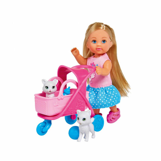 Simba Evi LOVE Cat Buggy, Puppe, Modepuppe, Ankleidepuppe, Katze, Spielzeug, 105733348