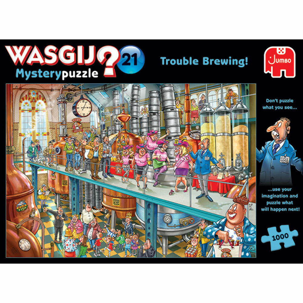 Jumbo Spiele Wasgij Mystery 21 - Ärger bahnt sich an!, Puzzle, Mysterypuzzle, Rätsel, 1000 Teile, 25006