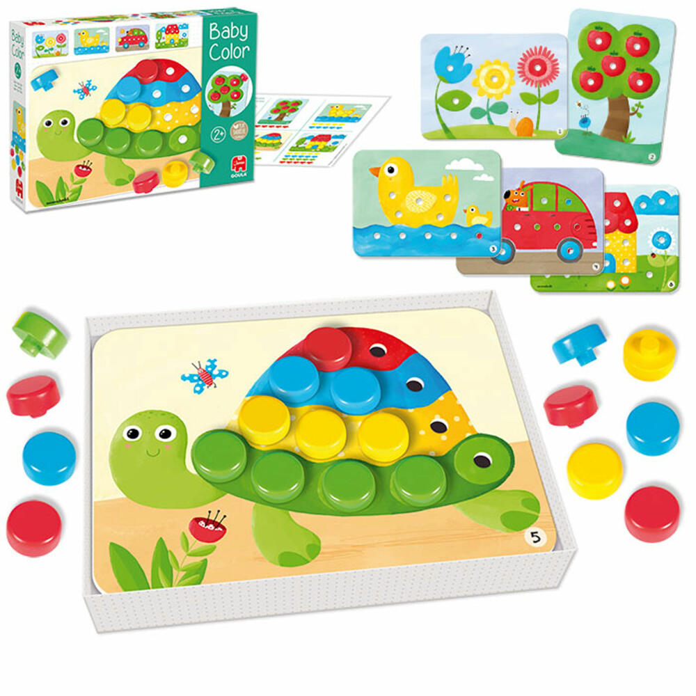 Jumbo Spiele GOULA Baby Farbe, Farben Lernen, Holzspielzeug, Lernspiel, Holz Spielzeug, 53140