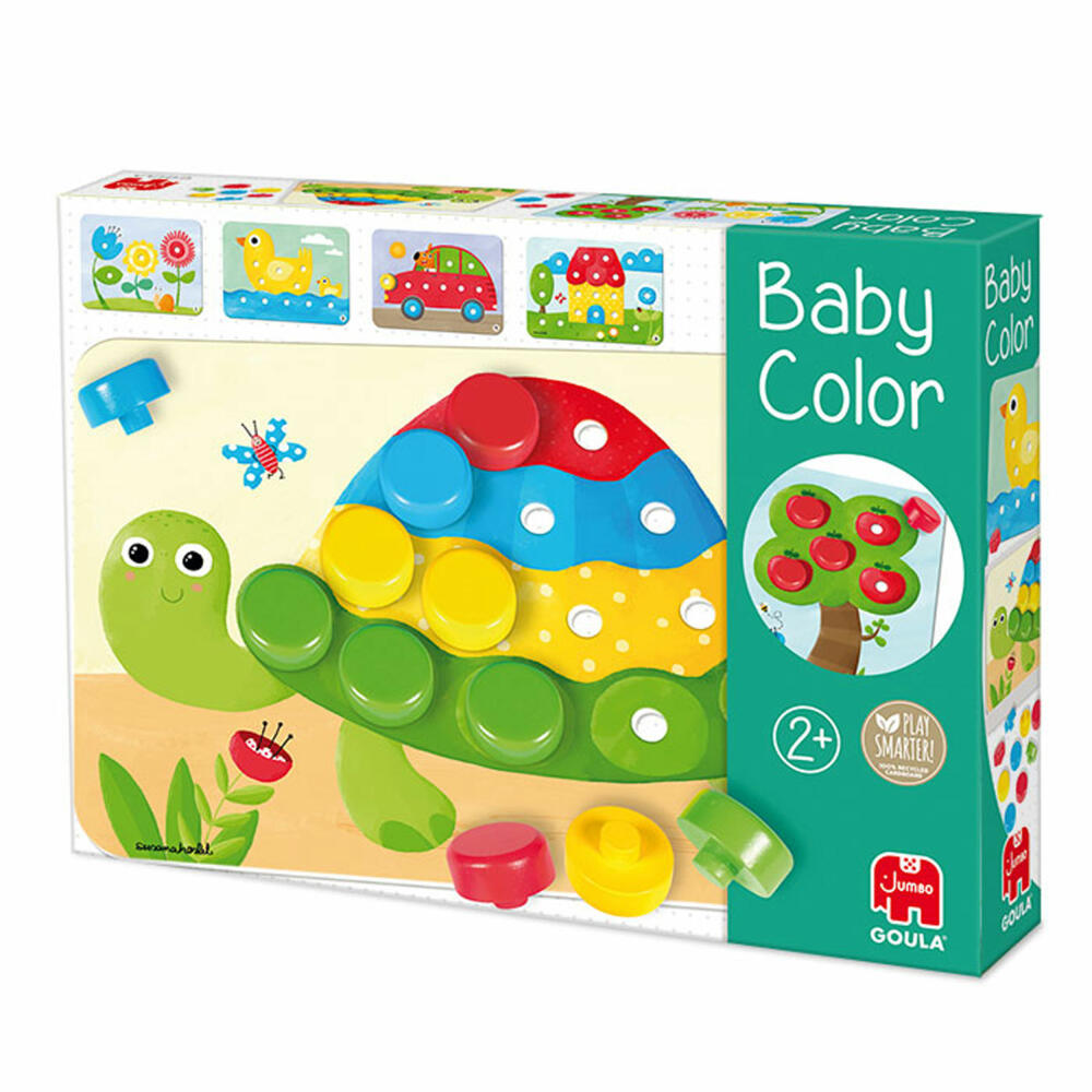 Jumbo Spiele GOULA Baby Farbe, Farben Lernen, Holzspielzeug, Lernspiel, Holz Spielzeug, 53140