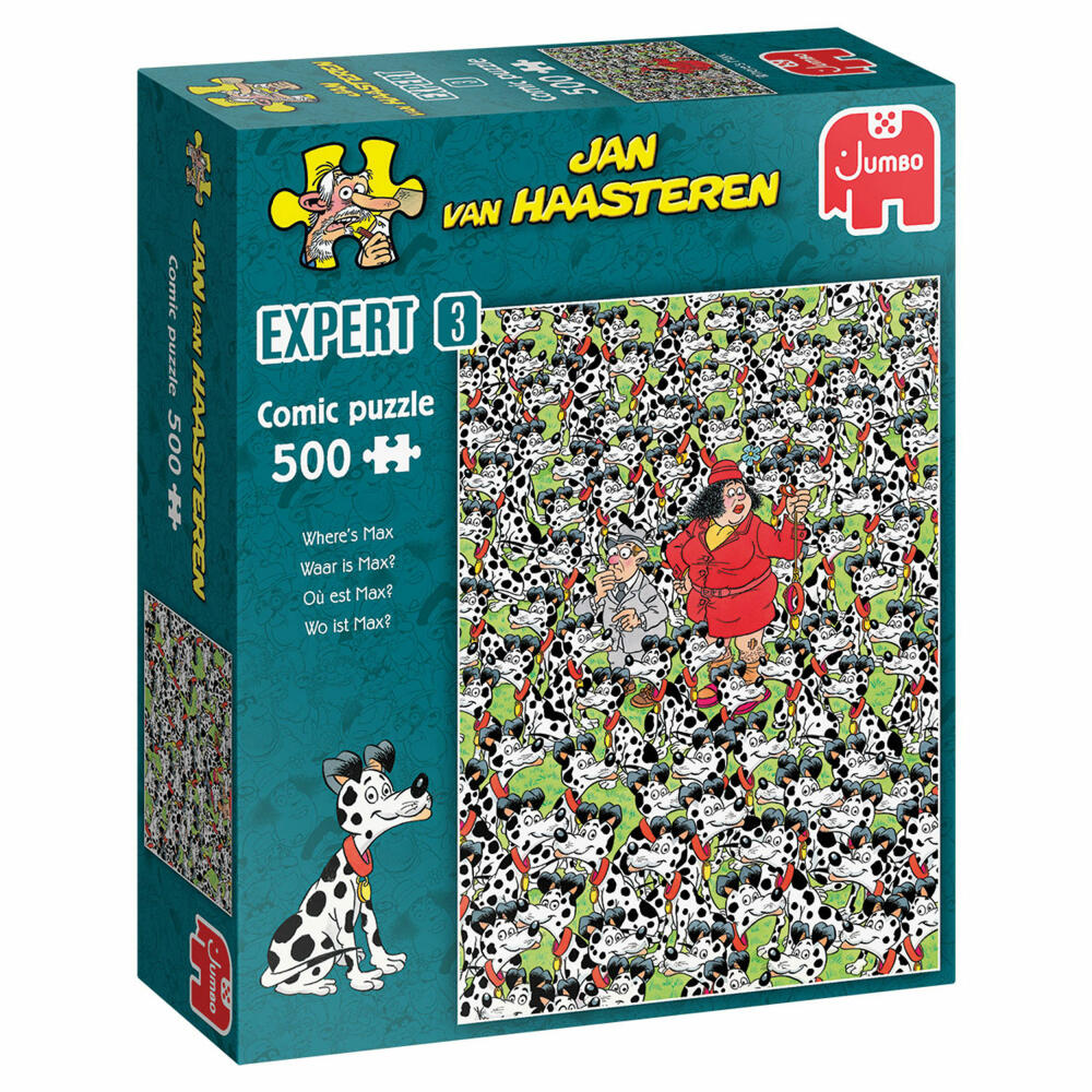 Jumbo Spiele Jan van Haasteren Expert - Wo ist Max?, Puzzle, Comicpuzzle, Comic, Puzzlespiel, 500 Teile, 20091