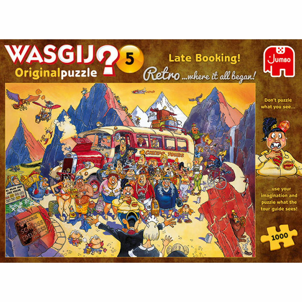 Jumbo Spiele Wasgij Retro Orignal 5 - Billigangebot gebucht!, Puzzle, Erwachsenenpuzzle, Puzzlespiel, 1000 Teile, 25007