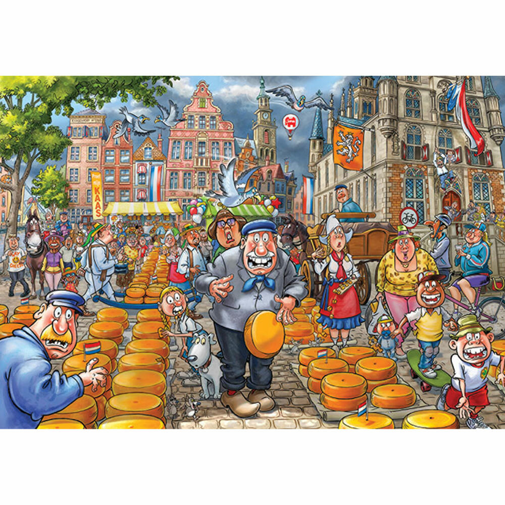 Jumbo Spiele Wasgij Original 38 - Market Meltdown!, Puzzle, Erwachsenenpuzzle, Puzzlespiel, 1000 Teile, 25010