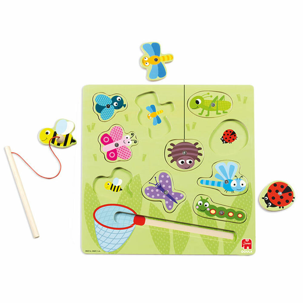 Jumbo Spiele GOULA Magnetisches Insektenspiel, Holzpuzzle, Kinderpuzzle, Kinderspiel, Puzzle, Holz, 10 Teile, 53134