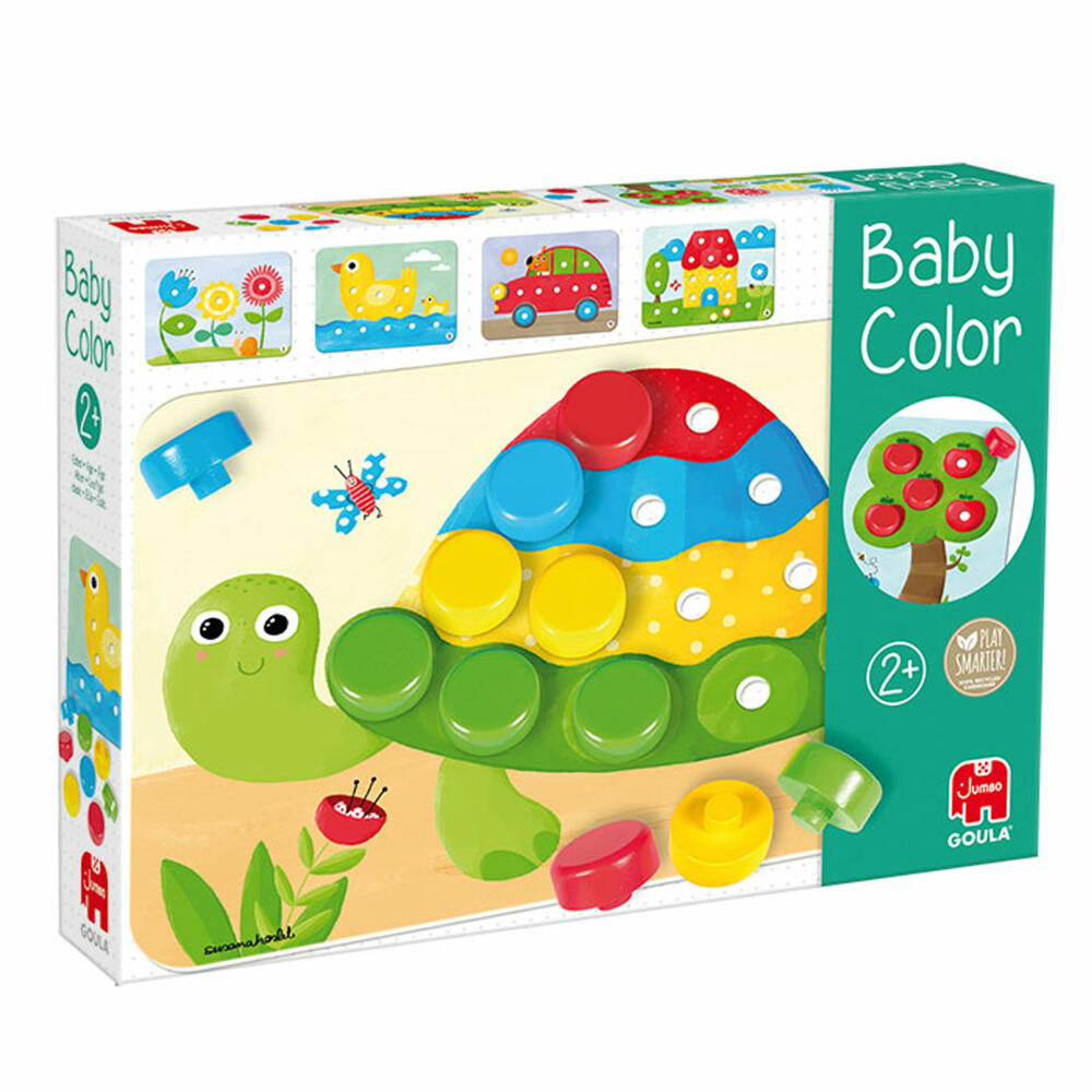 Jumbo Spiele GOULA Baby Farbe, Farben Lernen, Holzspielzeug, Lernspiel, Holz Spielzeug, 53140