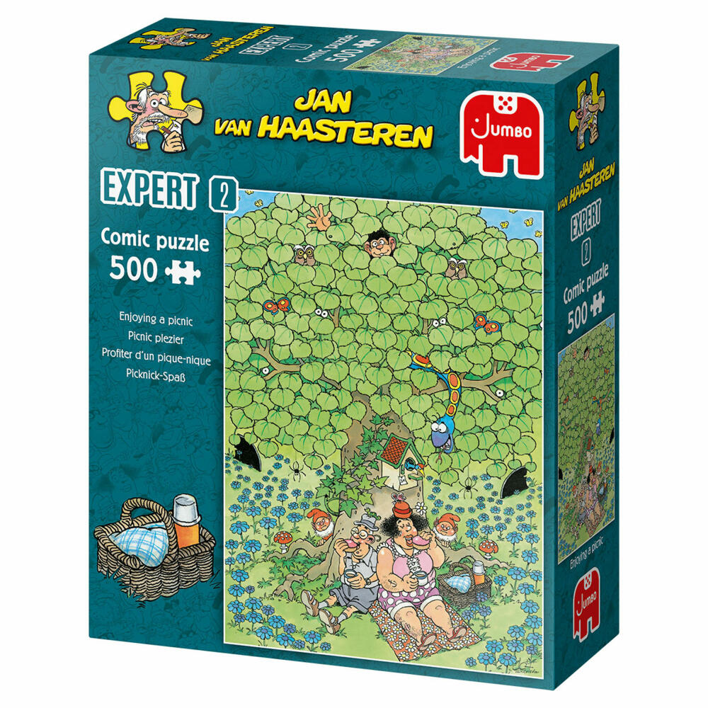 Jumbo Spiele Jan van Haasteren Expert - Picknick Puzzle, Comicpuzzle, Comic, Puzzlespiel, 500 Teile, 20090