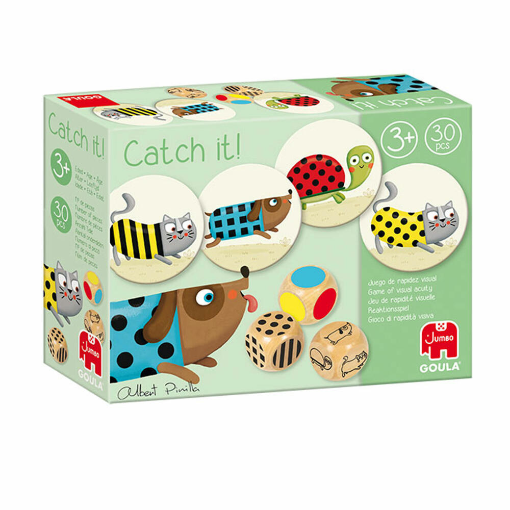 Jumbo Spiele GOULA Catch it!, Kinderspiel, Lernspiel, Reaktionsspiel, Kombinationsspiel, Kinder Spiel, 53446