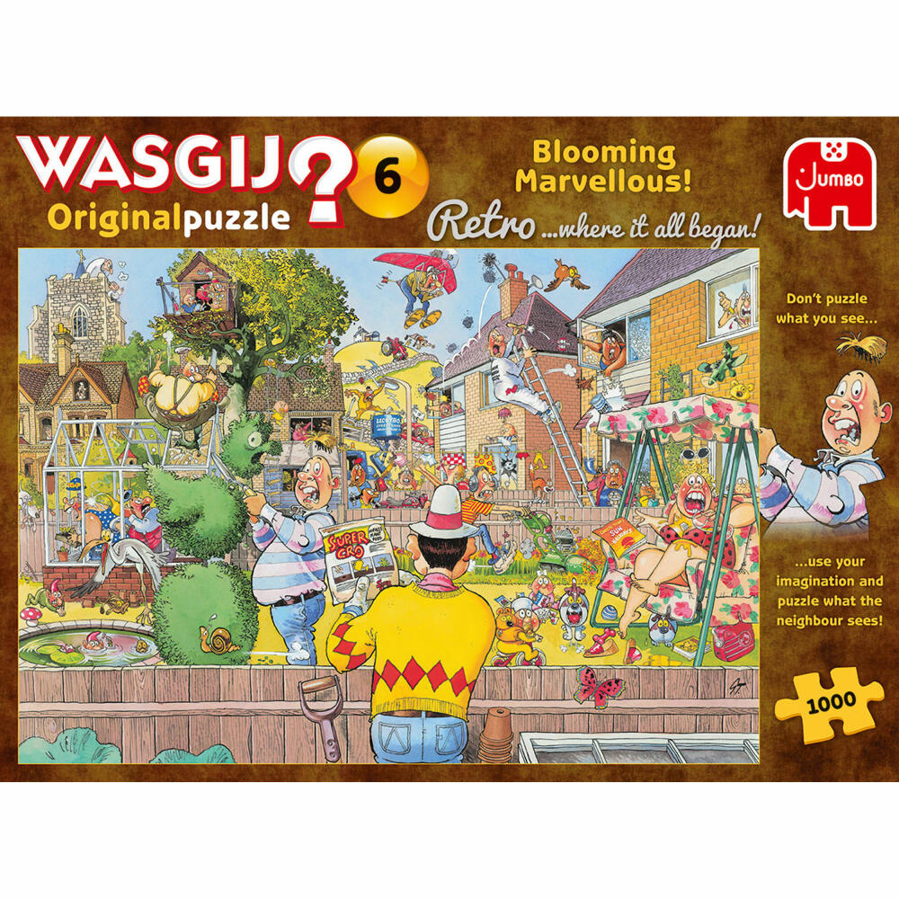 Jumbo Spiele Wasgij Retro Original 6 - Blühende Pracht!, Puzzle, Erwachsenenpuzzle, Puzzlespiel, 1000 Teile, 25014