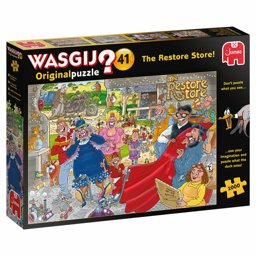 Jumbo Spiele Wasgij Original 41 - Aus Alt mach Neu!, Puzzle, Erwachsenenpuzzle, Puzzlespiel, 1000 Teile, 25020