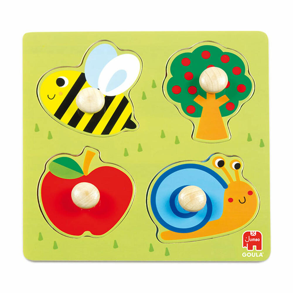 Jumbo Spiele GOULA Holzpuzzle Garten, Kinderpuzzle, Holz Puzzle, Legespiel, Kinder, 53010