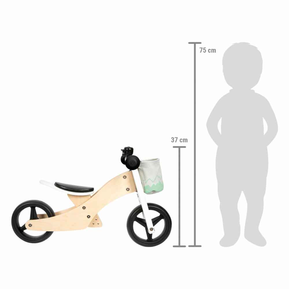 Legler Small Foot Laufrad und -dreirad Salbeigrün, Verstellbar, ab 12 Monaten, 12414