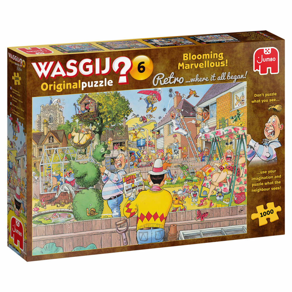 Jumbo Spiele Wasgij Retro Original 6 - Blühende Pracht!, Puzzle, Erwachsenenpuzzle, Puzzlespiel, 1000 Teile, 25014