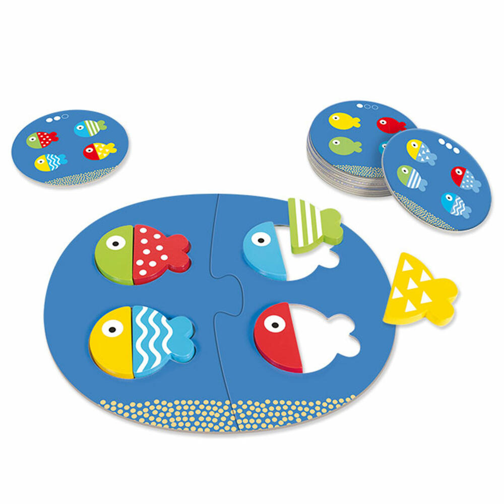 Jumbo Spiele GOULA Fisch Match & Mix, Lernspiel, Kinderspielzeug, Holzspielzeug, Kinder Spielzeug, 53476