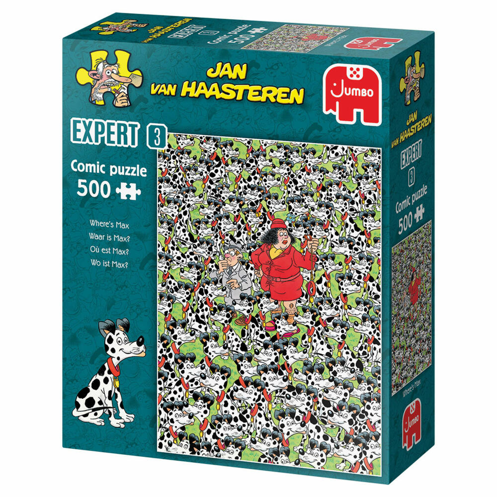 Jumbo Spiele Jan van Haasteren Expert - Wo ist Max?, Puzzle, Comicpuzzle, Comic, Puzzlespiel, 500 Teile, 20091