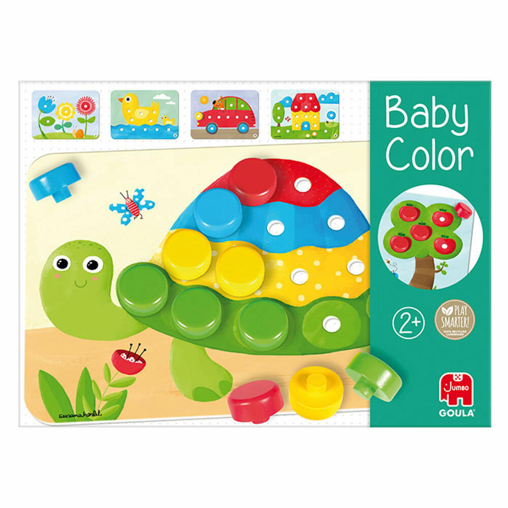 Jumbo Spiele GOULA Baby Farbe, Farben Lernen, Holzspielzeug, Lernspiel, Holz Spielzeug, 53140