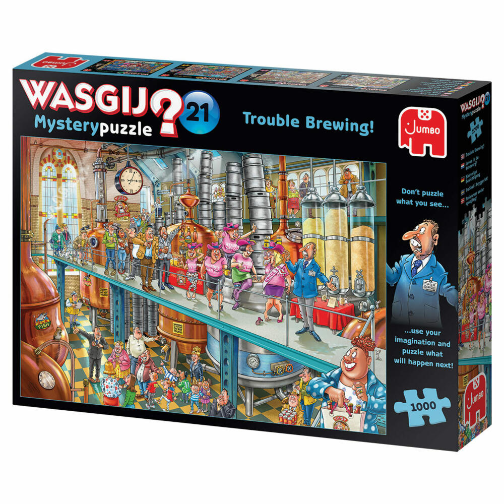 Jumbo Spiele Wasgij Mystery 21 - Ärger bahnt sich an!, Puzzle, Mysterypuzzle, Rätsel, 1000 Teile, 25006