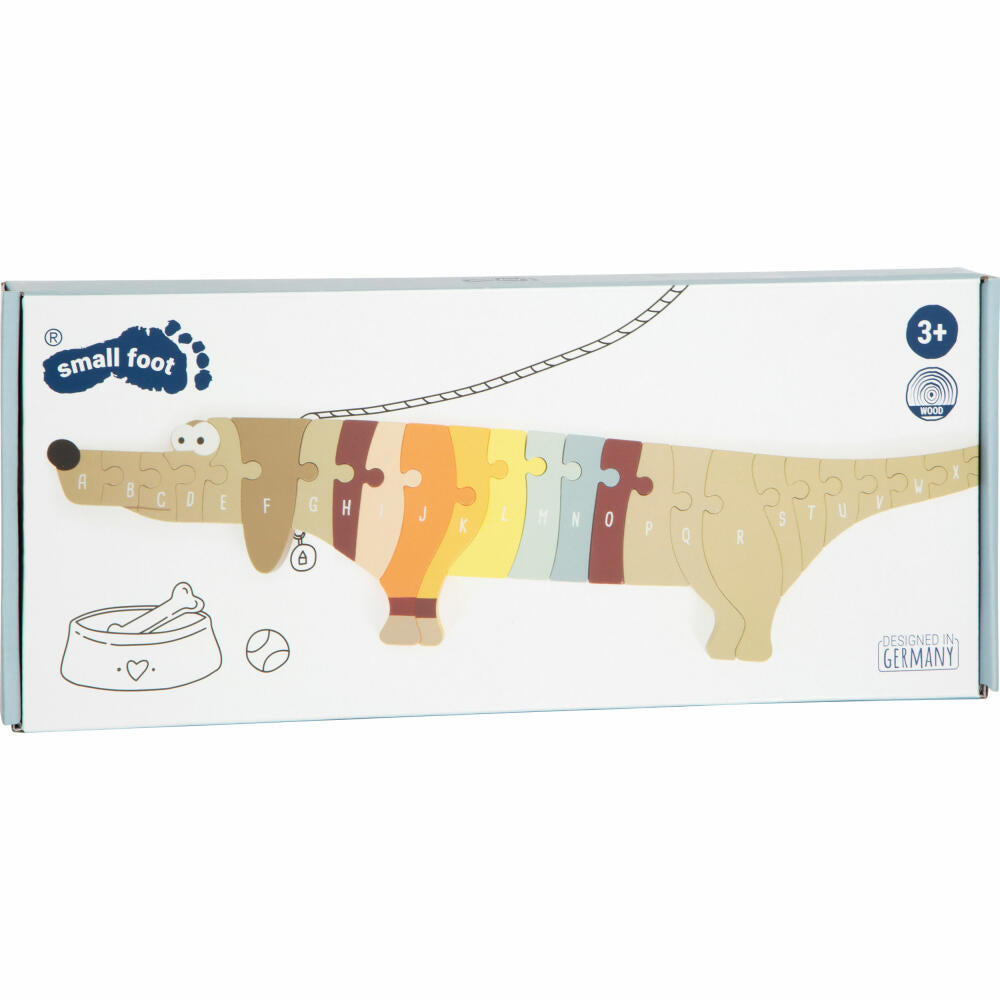 Legler Small Foot Buchstabenpuzzle Hund, Lernspielzeug 26-tlg., ab 3 Jahren, 12413