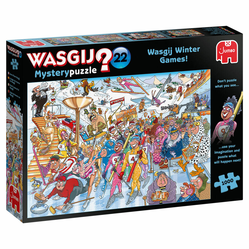 Jumbo Spiele Wasgij Mystery 22 - Wasgij Winterspiele, Puzzle, Mysterypuzzle, Rätsel, 1000 Teile, 25012