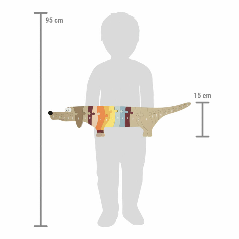 Legler Small Foot Buchstabenpuzzle Hund, Lernspielzeug 26-tlg., ab 3 Jahren, 12413