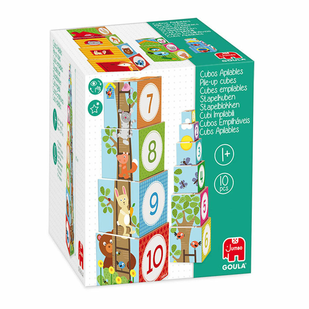 Jumbo Spiele GOULA Stapelturm Wald, Stapelspiel, Stapelspielzeug, Kinder Spielzeug, Turm, 55219